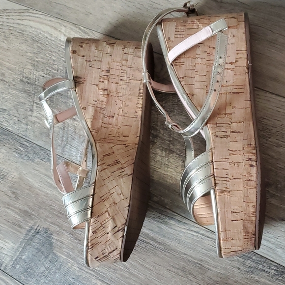 Kate Spade Gold Wedges - Picture 2 of 4